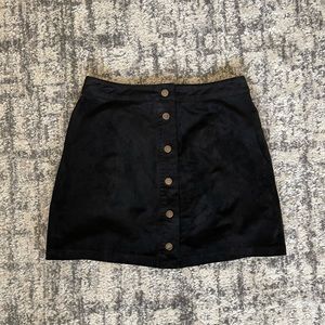 Black suede Forever 21 skirt